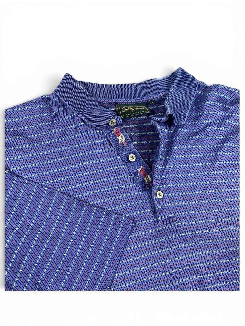 Bobby Jones Collection Golf Polo Shirt XL Made In Italy Embroidered Logo Cotton